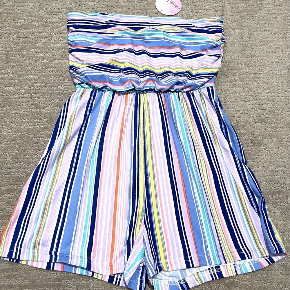 NWT FULL CIRCLE TRENDS SOFTEST TUBE ROMPER SHORTS